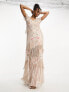 Фото #7 товара Miss Selfridge Premium embellished floral maxi dress in pink