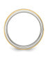ფოტო #2 პროდუქტის Stainless Steel Yellow IP-plated Lord's Prayer 8mm Band Ring