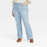 Фото #1 товара Women's Plus Size High-Rise Vintage Bootcut Jeans - Universal Thread Light Blue