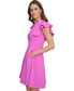 ფოტო #6 პროდუქტის Petite Flutter-Sleeve Seamed Fit & Flare Dress