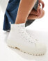 Фото #4 товара Calvin Klein Jeans lugged hi top trainers in triple white