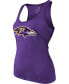 Women's Heathered Purple Baltimore Ravens Name Number Tri-Blend Tank Top