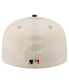Фото #3 товара Men's Cream Boston Red Sox Game Night Leather Visor 59Fifty Fitted Hat