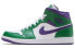 Фото #1 товара Кроссовки Nike Air Jordan 1 Mid Incredible Hulk (Зеленый, Фиолетовый)