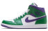 Jordan Air Jordan 1 Mid “incredible hulk” 绿巨人 轻便 中帮 复古篮球鞋 男款 白绿