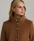 ფოტო #3 პროდუქტის Women's Single-Breasted Stand-Collar Maxi Coat