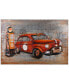 Фото #1 товара Red car Mixed Media Iron Hand Painted Dimensional Wall Art, 32" x 48" x 3.1"
