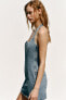 Фото #1 товара Джинсовое платье trf с горловиной халтер ZARA