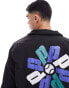 Prince co-ord graphic back track jacket in black