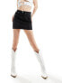Фото #1 товара Miss Selfridge denim micro mini skirt in black wash