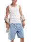 Фото #4 товара ONLY & SONS Edge straight fit denim carpenter shorts in light wash