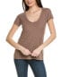 Фото #1 товара James Perse Sheer Slub T-Shirt Women's Brown 0