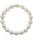 ფოტო #1 პროდუქტის Cultured Freshwater Pearl Bracelet in 14k Gold (7-1/2mm)