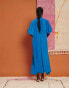 Ghospell oversized maxi dress in cobalt blue