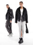 Фото #3 товара COLLUSION Unisex ultimate oversized aviator jacket in black