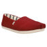 Фото #2 товара TOMS Alpargata Heritage Solid Slip On Womens Red Flats Casual 10015766T