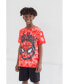 ფოტო #2 პროდუქტის Boys Avengers Miles Morales Hulk Captain America Graphic T-Shirt French Terry Shorts Set Tie Dye to