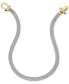 ფოტო #3 პროდუქტის Rounded Mesh Collar Necklace in 14k Gold over Sterling Silver