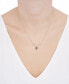 Фото #2 товара Macy's sapphire (1 ct. t.w.) & Diamond (1/10 ct. t.w.) Chevron 17" Collar Necklace in 10k Gold