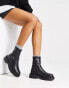 Фото #2 товара New Look chunky high ankle sock boots in black