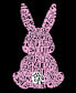 ფოტო #3 პროდუქტის Women's Easter Bunny Word Art V-Neck T-shirt