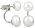 Original earrings with real white pearls 2in1 JL0287