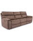 Фото #2 товара Hutchenson 3-Pc. Fabric Sectional with 2 Power Recliners and Power Headrests