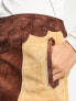 Фото #5 товара ASOS DESIGN festival suede patchwork western style mini skirt in brown