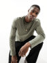 Фото #1 товара ASOS DESIGN long sleeved crew neck t-shirt in khaki