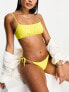 Фото #4 товара Miss Selfridge ruched bikini top in yellow