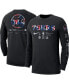 Фото #1 товара Men's Black Philadelphia 76ers Essential Air Traffic Control Long Sleeve T-shirt