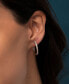 ფოტო #2 პროდუქტის Diamond Small Hoop Earrings (1/4 ct. t.w.) in Sterling Silver, 0.94