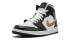Фото #4 товара Кроссовки Nike Air Jordan 1 Mid Patent Black White Gold (Белый, Черный)