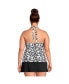 ფოტო #5 პროდუქტის Plus Size Square Neck Halter Tankini Swimsuit Top