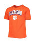 ფოტო #3 პროდუქტის Preschool Boys and Girls Orange, Purple Clemson Tigers Love of The Game Goal T-shirt Combo Set