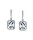 Фото #5 товара Серьги Bling Jewelry с эмалью квадратной формы 10CT Halo Dangle Earrings Prom Cubic Zirconia
