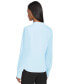 ფოტო #2 პროდუქტის Women's Pleated-Cuff V-Neck Blouse