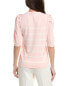 Фото #2 товара Anne Klein Puff Sleeve Sweater Women's Pink Xs