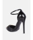 mocktail buckle embellished stiletto heels