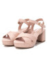 Фото #3 товара Women's Suede Heeled Platform Sandals By