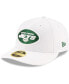 ფოტო #2 პროდუქტის Men's White New York Jets Historic Omaha Low Profile 59FIFTY Fitted Hat