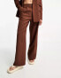 Фото #2 товара Miss Selfridge slouchy dad trouser in brown - BROWN - BROWN