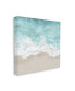 Sea Foam Sandy Beach Soft Blue Coast Art, 17" x 17"