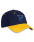 Фото #2 товара Men's Navy, Gold St. Louis Blues Authentic Pro Rink Two-Tone Flex Hat