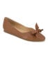 Бежевые балетки Kenneth Cole Reaction Lily Bow для женщин. Dark Tan - Polyurethane, 6.5M - фото #1