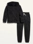 Фото #1 товара Gender-Neutral Zip Hoodie & Jogger Sweatpants Set for Kids