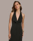 Women's Ruched Halter Gown