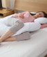 Фото #3 товара Hypoallergenic Down Alternative Total Body J Shaped Pillow with Zippered Cover