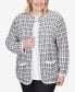 Фото #5 товара Plus Size World Traveler Knit Texture Jacket with Imitation Pearl Buttons