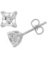 ფოტო #1 პროდუქტის IGI Certified Lab Grown Diamond Princess Stud Earrings (2 ct. t.w.) in 14k White Gold